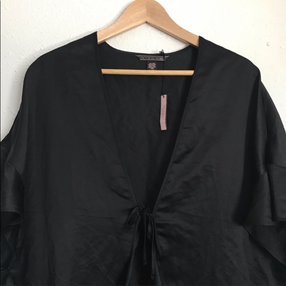 Victoria’s Secret Black Open Front Robe - Picture 2 of 6